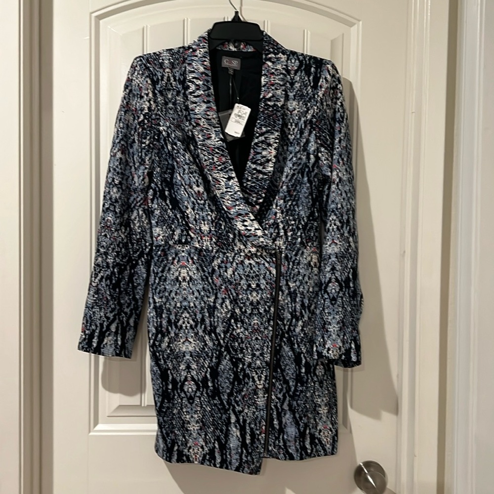 Neiman Marcus Black and White Patterned Dress